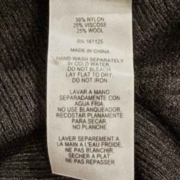 Sioni Athleisure Sweater Womens Large Black Bloomingdales Dolman Sleeve Wool Bln - Picture 9 of 9